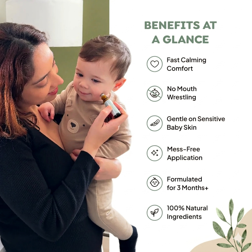 Avellu Calm — Natural Teething Relief Roller for Babies