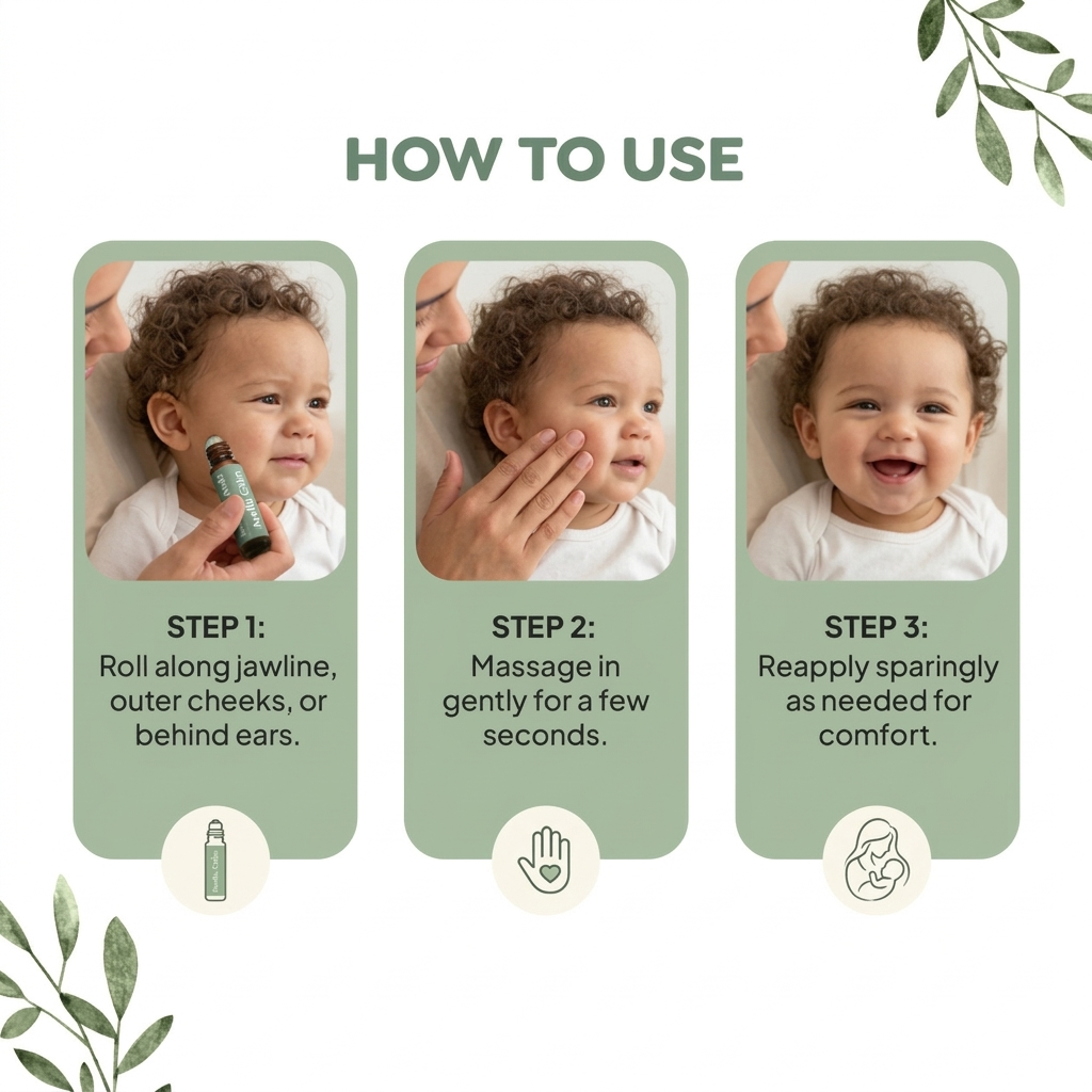 Avellu Calm — Natural Teething Relief Roller for Babies