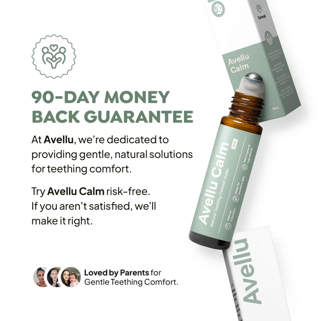Avellu Calm — Natural Teething Relief Roller for Babies