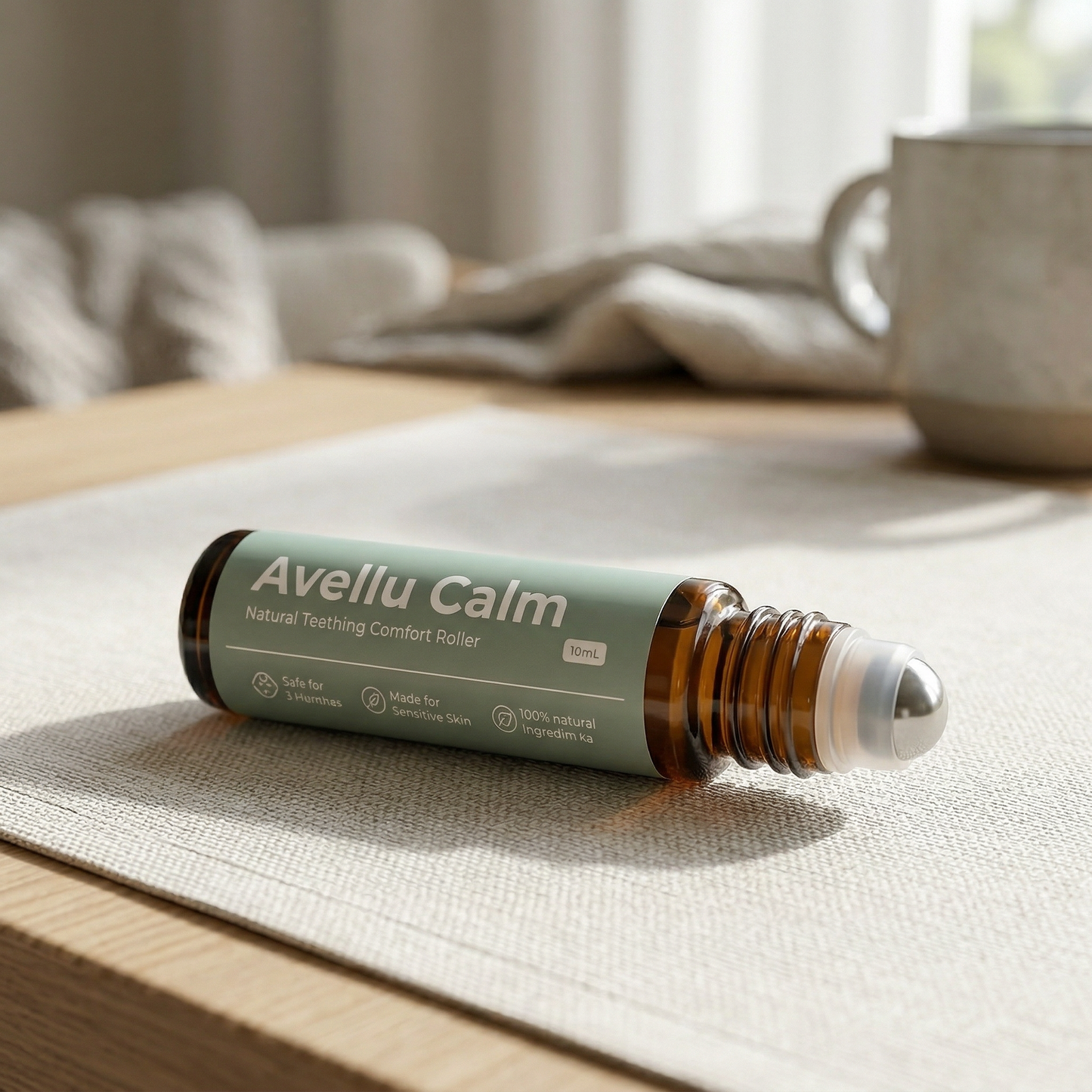 Avellu Calm — Natural Teething Relief Roller for Babies